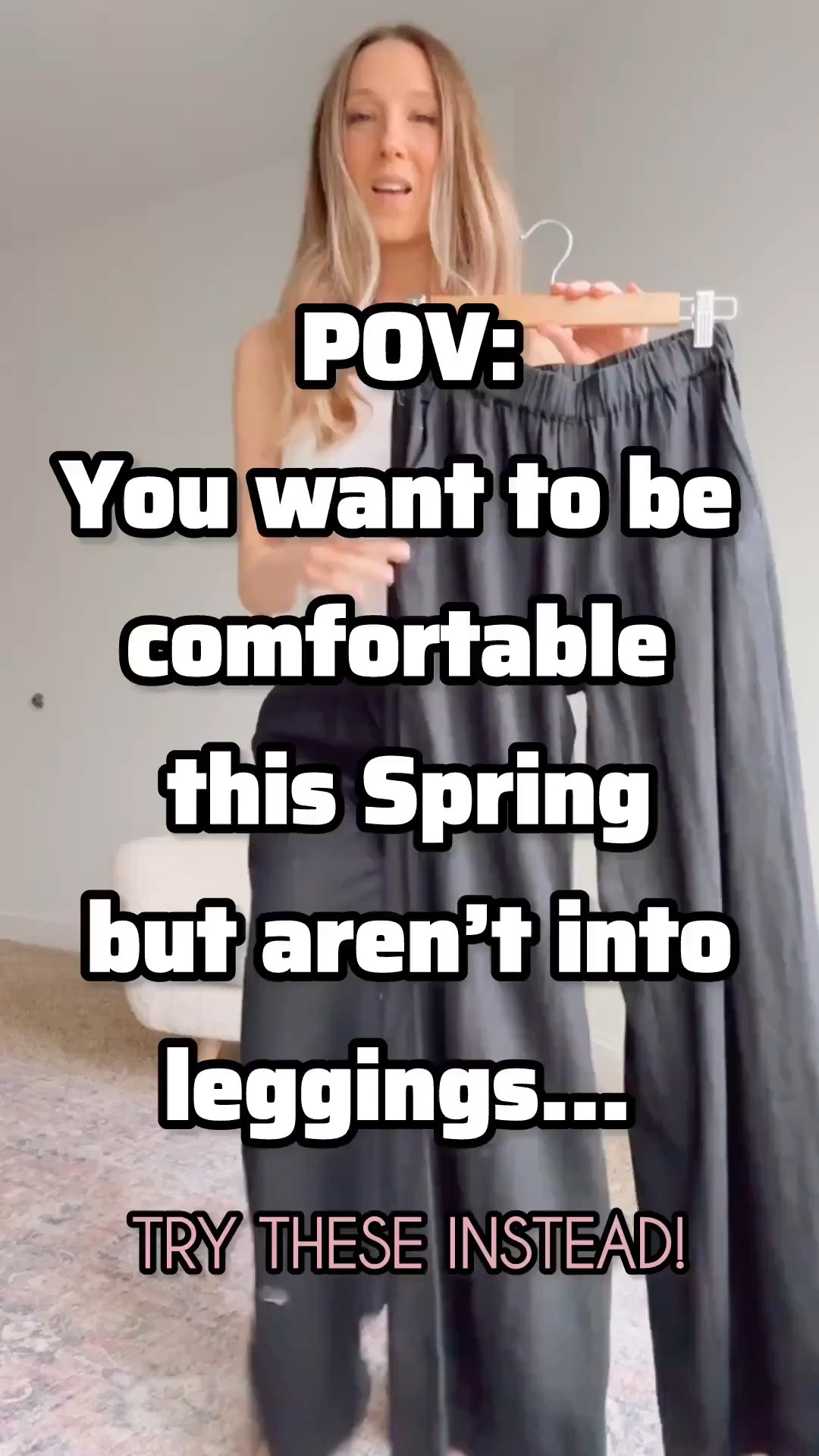 If leggings aren’t your thing but comfort still is, these pants are the move. Lightweight, easy to wear, and polished enough to leave the house in. Style them with a tank or a cardigan and you’re good to go.

Sunsets and Stilettos spring pants for women over 40 leggings alternative wide leg pull-on pants neutral style comfy chic capsule wardrobe

#LTKOver40 #LTKTravel #LTKSeasonal