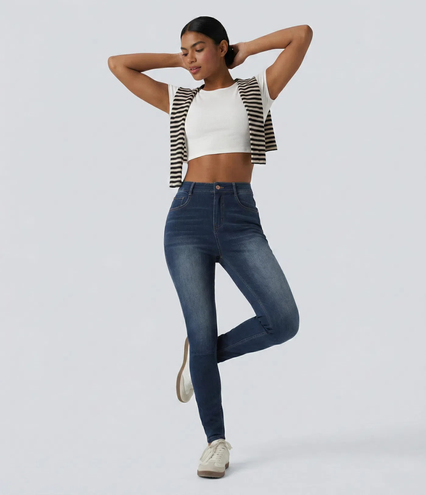 Halara Flex™ High Waisted Casual Skinny Jeans with Pockets | HALARA