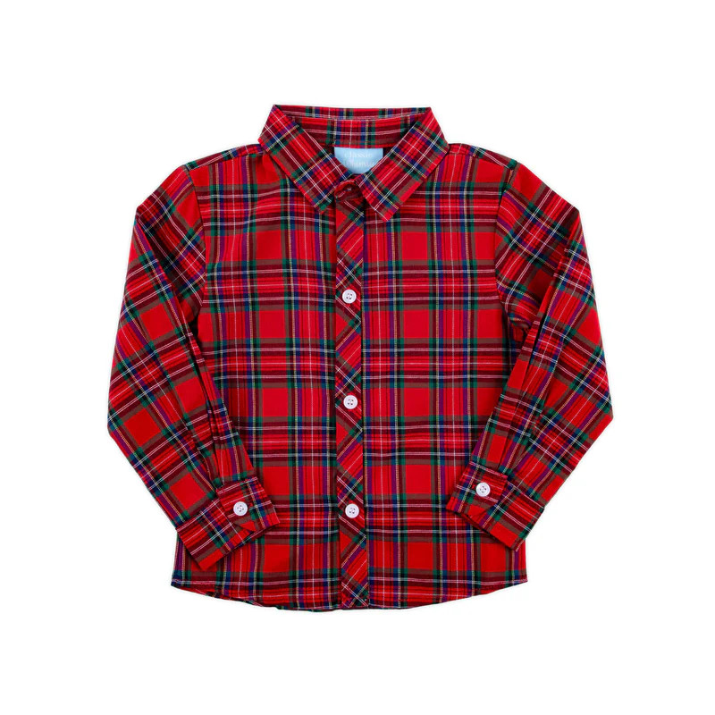 Plaid Red Button Down Shirt | Classic Whimsy