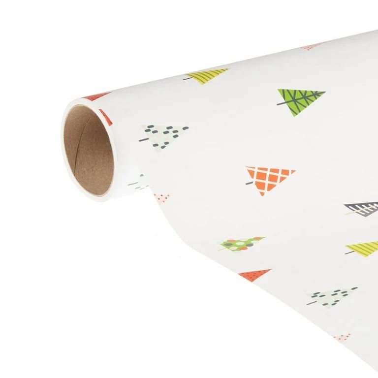 Holiday Time The Bright Side Heavyweight Gift Wrap, Trees | Walmart (US)