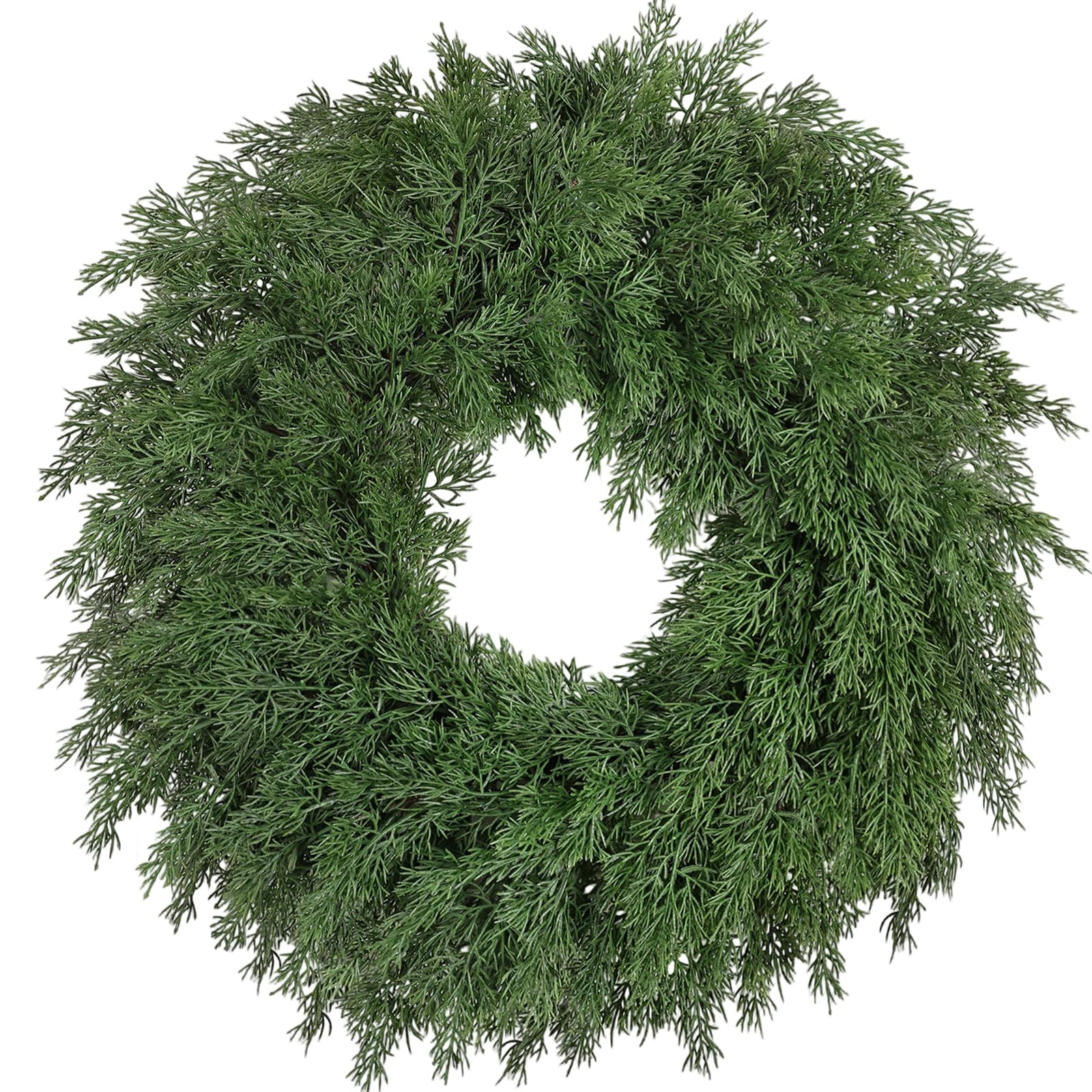 26 Inch Christmas Wreaths for Front Door Realistic Large Winter Greenery Pine Cedar Wreaths for W... | Amazon (US)