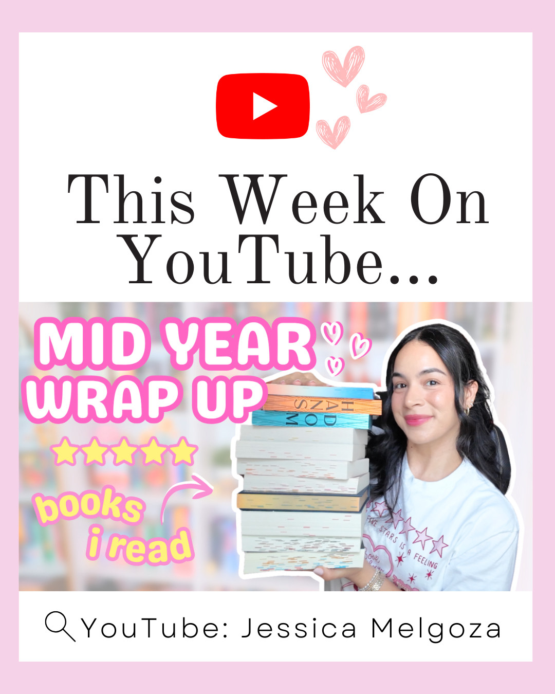 sharing my mid year reading wrap up, thoughts, reviews, and recommendations on youtube 🔍 jessica melgoza 📚✨💕📖 mid year reading wrap up, reading wrap up, 2026 reading wrap up, mid year book recap, book recap, reading recap, book ratings, book reviews, mini book reviews, spoiler free reviews, current reads, recent reads, books i read, books i’ve read this year, reading journal, reading tracker, reading stats, reading goals, book lover content, reader lifestyle, bookish content, booktok books, bookstagram reads, reading community, book recommendations, book ratings and reviews, fiction book recommendations, best books of the year, favorite reads, least favorite reads, reading update, reading wrap up 2026, reader girl aesthetic, reading era, book lover aesthetic, book review post, reading challenge, book rankings, monthly reads, yearly reading goals, honest book reviews, no spoiler reviews, book thoughts, reading progress, literary lifestyle, reader favorites, books worth reading, books worth the hype, overrated or underrated, books i recommend, books i wouldn’t recommend, five star reads, disappointing reads, top rated books, must read books, reading recommendations, if you need book recs, add these to your tbr, tbr recommendations, books to read next, reading list, reading favorites, best fiction books, favorite fictional worlds, favorite book couples, top reads of the year, half year reading recap, mid year favorites, reader check in, reading so far this year, book lover community, let’s talk books, reader thoughts, contemporary romance books, romance book recommendations, fantasy romance books, romantasy books, mystery thriller books, crime fiction books, mystery crime books, dark romance books, mafia romance books, dark mafia romance, young adult romance books, ya romance books, romance reader, fantasy reader, mystery reader, dark romance reader, romance books, spicy books, slow burn romance, enemies to lovers, grumpy sunshine, found family, morally grey men, book boyfriend, romantasy reader, mystery lovers, thriller readers, emotional reads  

 #LTKdayinmylife #LTKgrwm #LTKootd