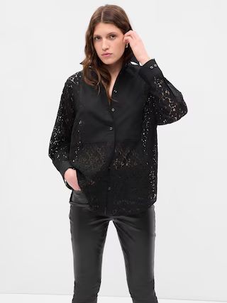 Lace Bib Big Shirt | Gap (US)