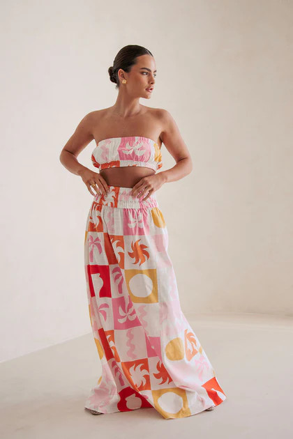 Cooper Skirt - Palm Tile Fuego | SABO SKIRT (Global)