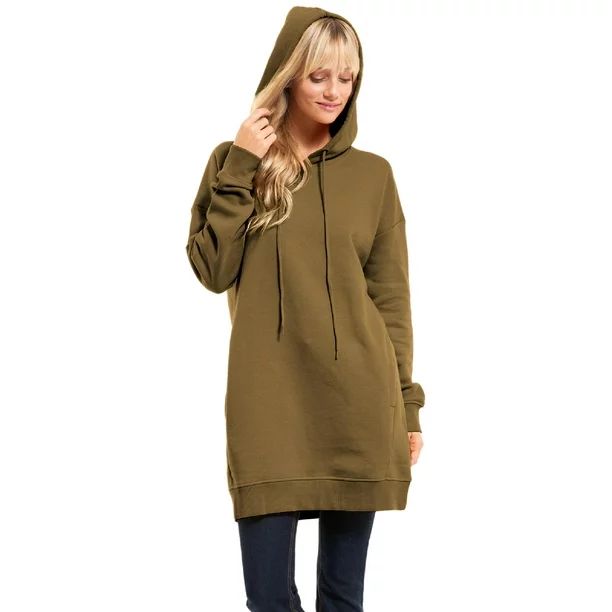 Made by Olivia Women's Casual Oversized Long Sleeve Fleece Hoodie Sweatshirts Loose Pullover Tuni... | Walmart (US)