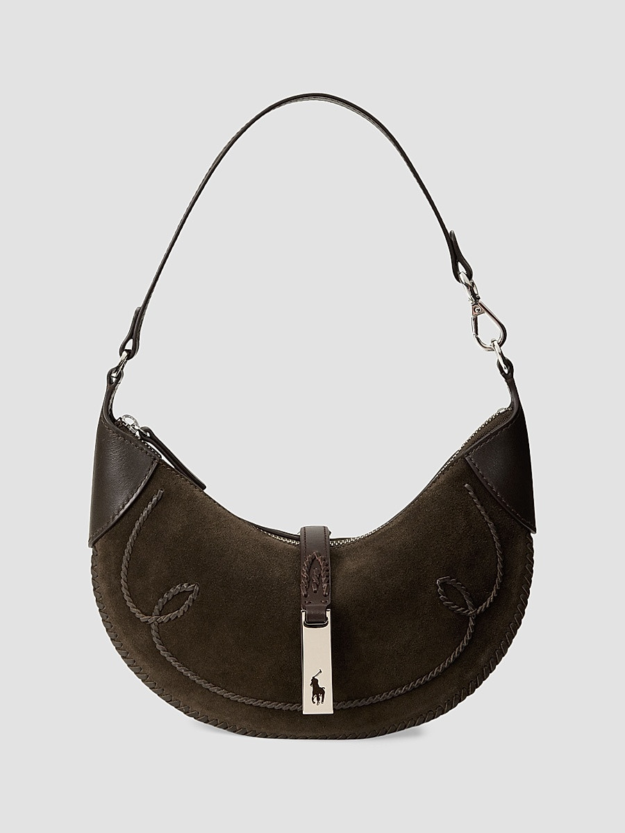 Women's Polo ID Western Suede Shoulder Bag - Chocolate Tobacco | Saks Fifth Avenue
