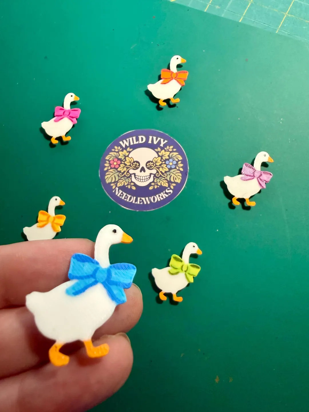 Silly Goose Needle Minder With Bow | Needlepoint Cross Stitch | Etsy (Global)