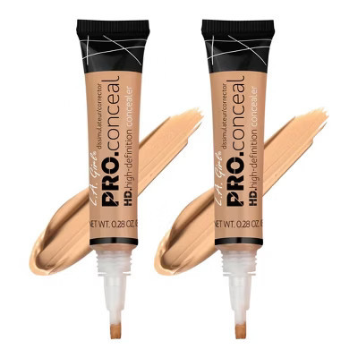 LA Girl HD PRO Conceal Concealer (PURE BEIGE GC976) L.A. Smooth & Bendable Formula | Crease Resistant | Full Natural Coverage (PACK OF 2) | Target