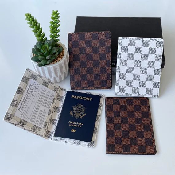Checkered Slim Passport and Vaccine Card Holder Gift Ideas | Etsy | Etsy (US)