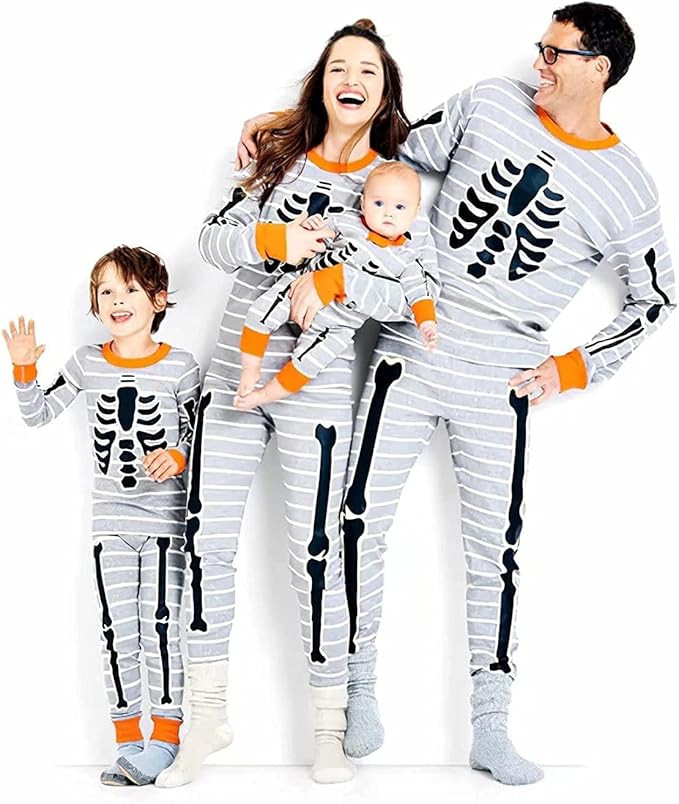 Family Pajamas Matching Sets Halloween Pumpkin Sleepwear for Baby Adults and Kids Holiday PJS Set | Amazon (US)