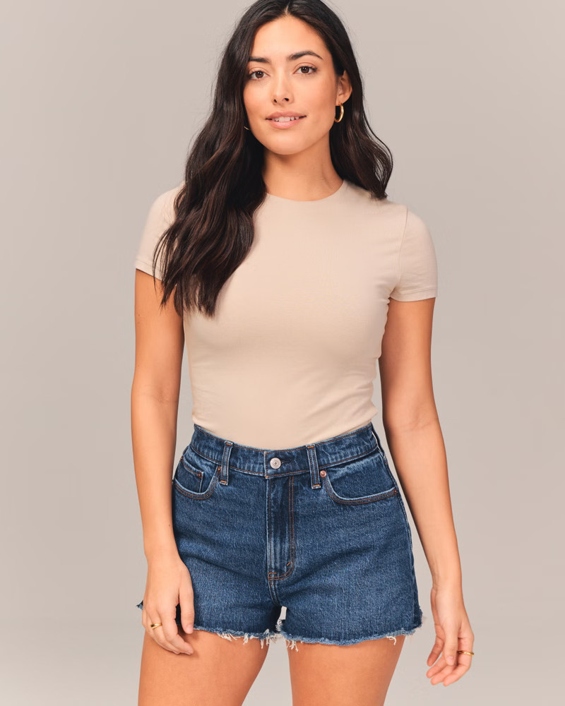 Curve Love High Rise Mom Short | Abercrombie & Fitch (US)