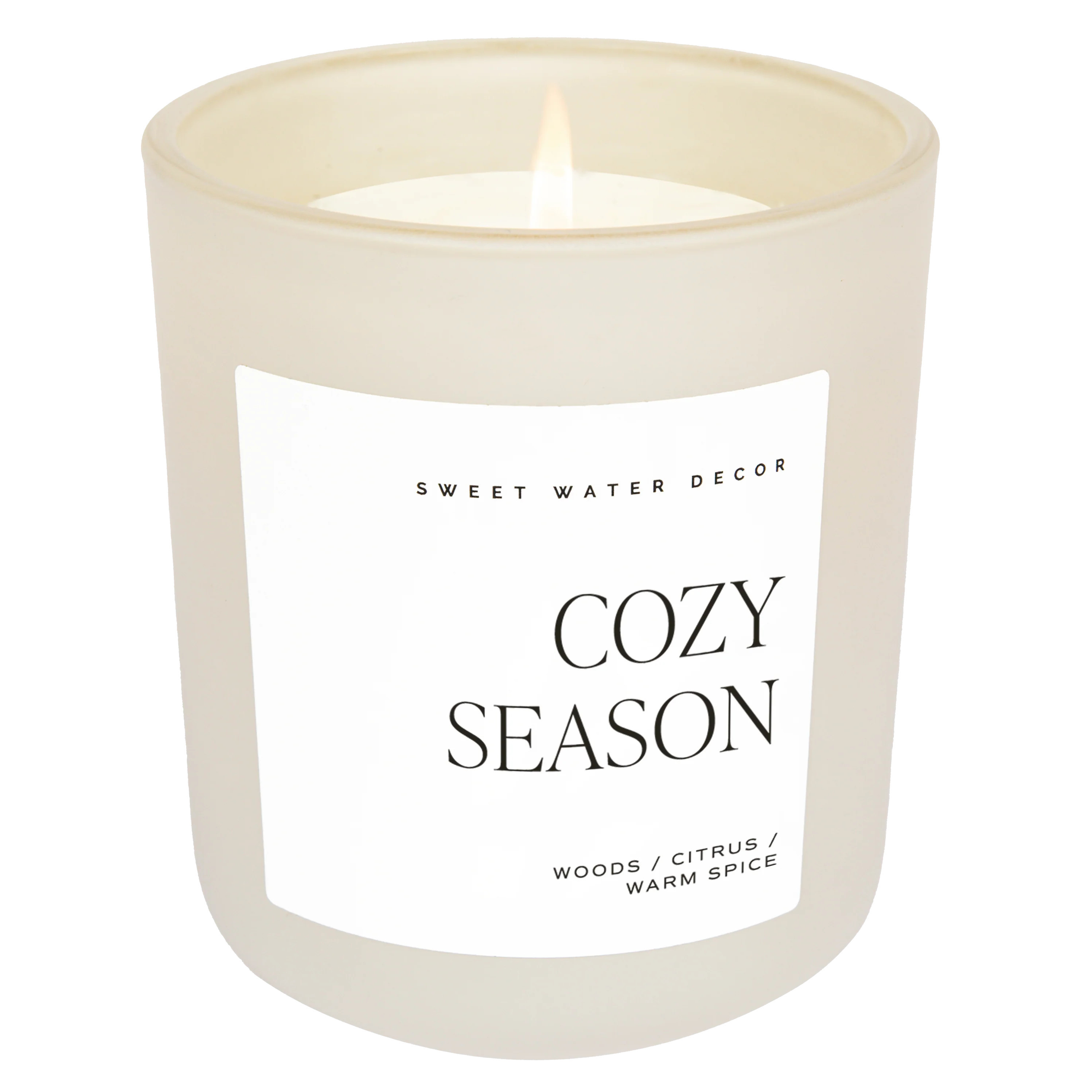 Cozy Season Soy Candle - Tan Matte Jar - 15 oz | Sweet Water Decor, LLC