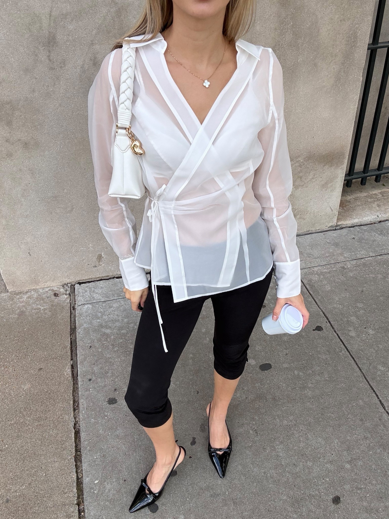 Spring outfit, capris, wrap top, wrap shirt, black capris, heels, spring outfit 

#LTKootd #LTKSeasonal #LTKgrwm