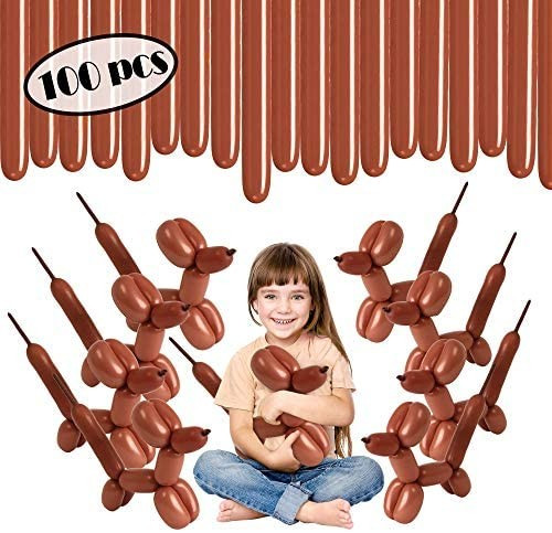 Brown Long Balloons - Mocha 260 Balloons 100 Count - Chocolate Balloon Animal Balloons - 260Q Bal... | Amazon (US)