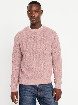 Crew-Neck Shaker-Stitch Sweater | Old Navy (US)