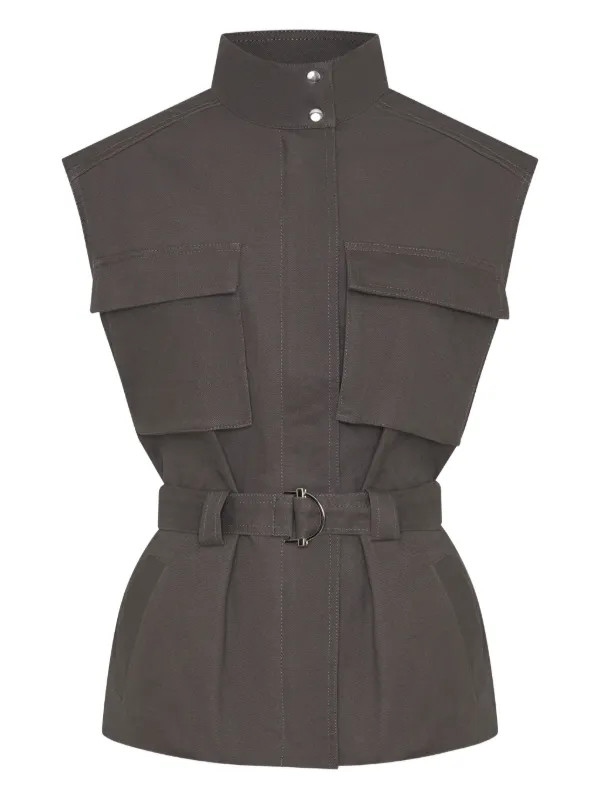 Nicholas Danna Belted cargo-pocket Vest | Brown | FARFETCH CA | Farfetch Global
