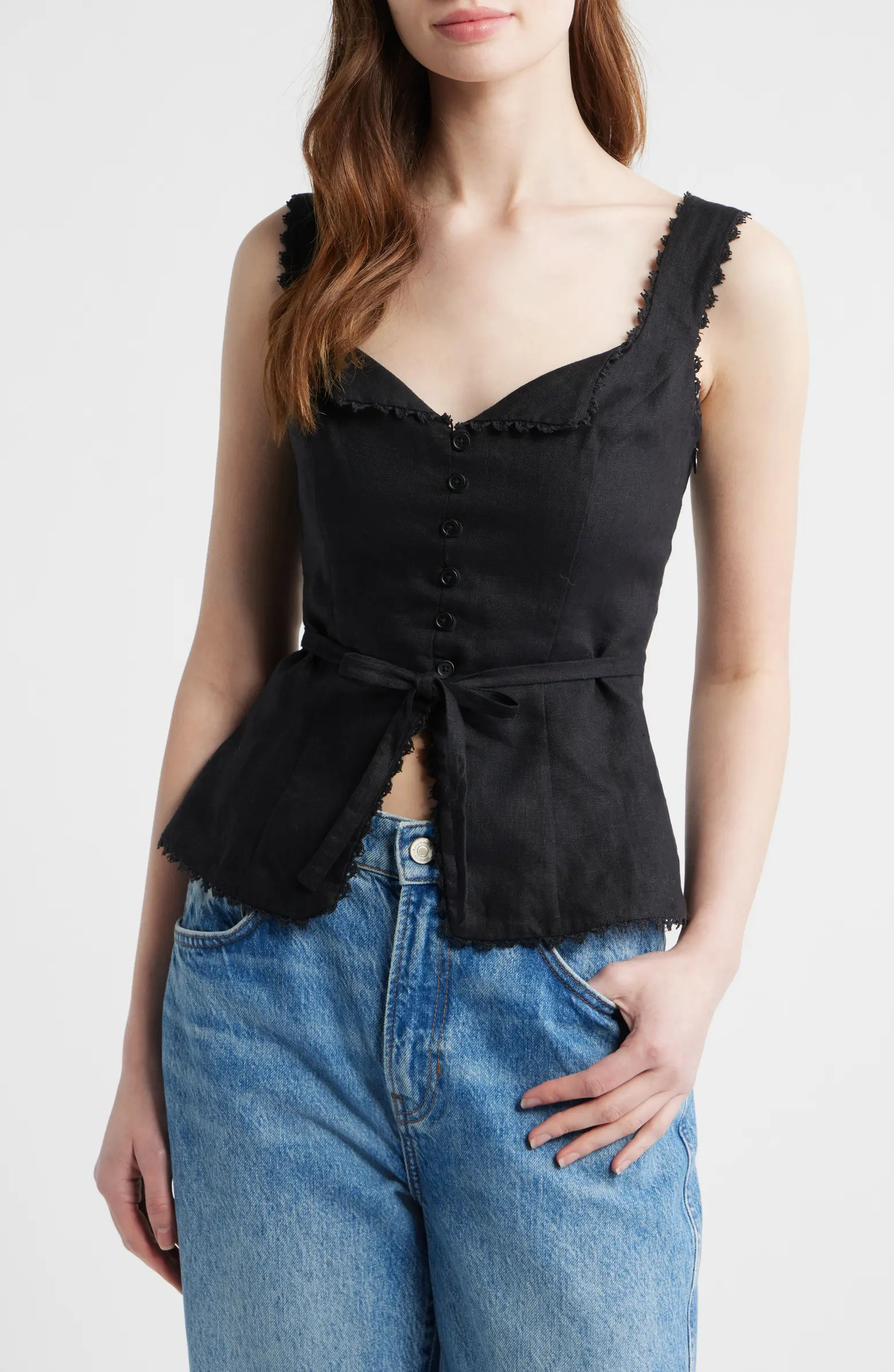 Viola Linen Tank | Nordstrom