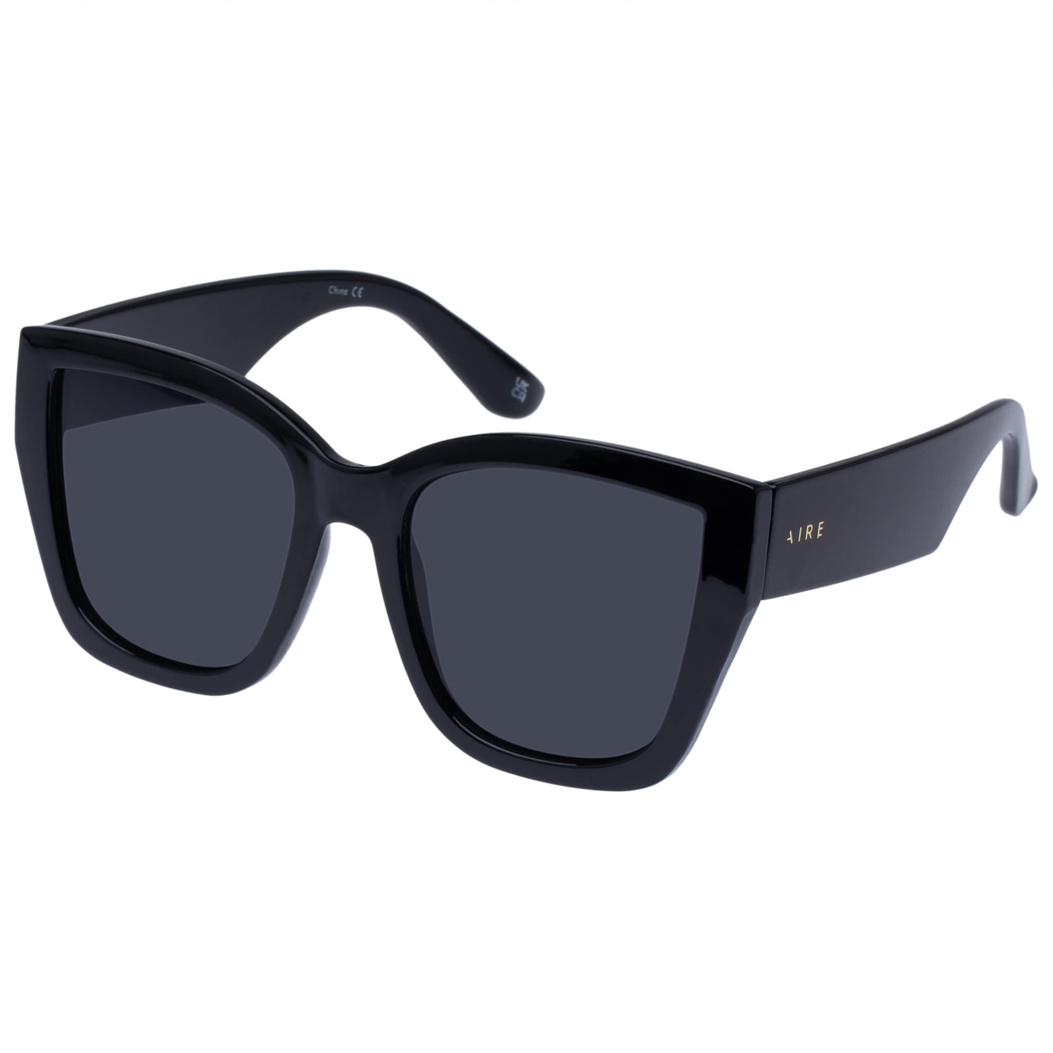AIRE Haedus Sunglasses - Black, Square, Women's, Elegant and Flattering Style | Amazon (US)