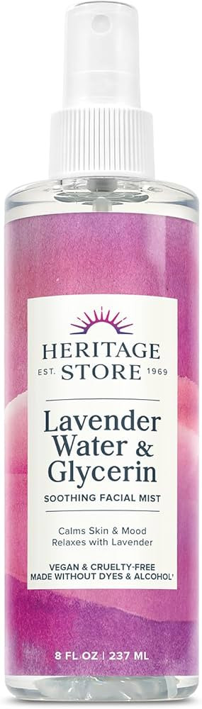 Heritage Store Lavender Flower Water & Glycerine Benefits Skin, Hair & More Aromatherapy Mist Spr... | Amazon (US)