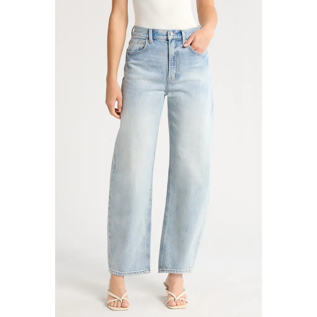 Pistola Wes High Waist Barrel Jeans in Clever at Nordstrom Rack, Size 28 | Nordstrom Rack