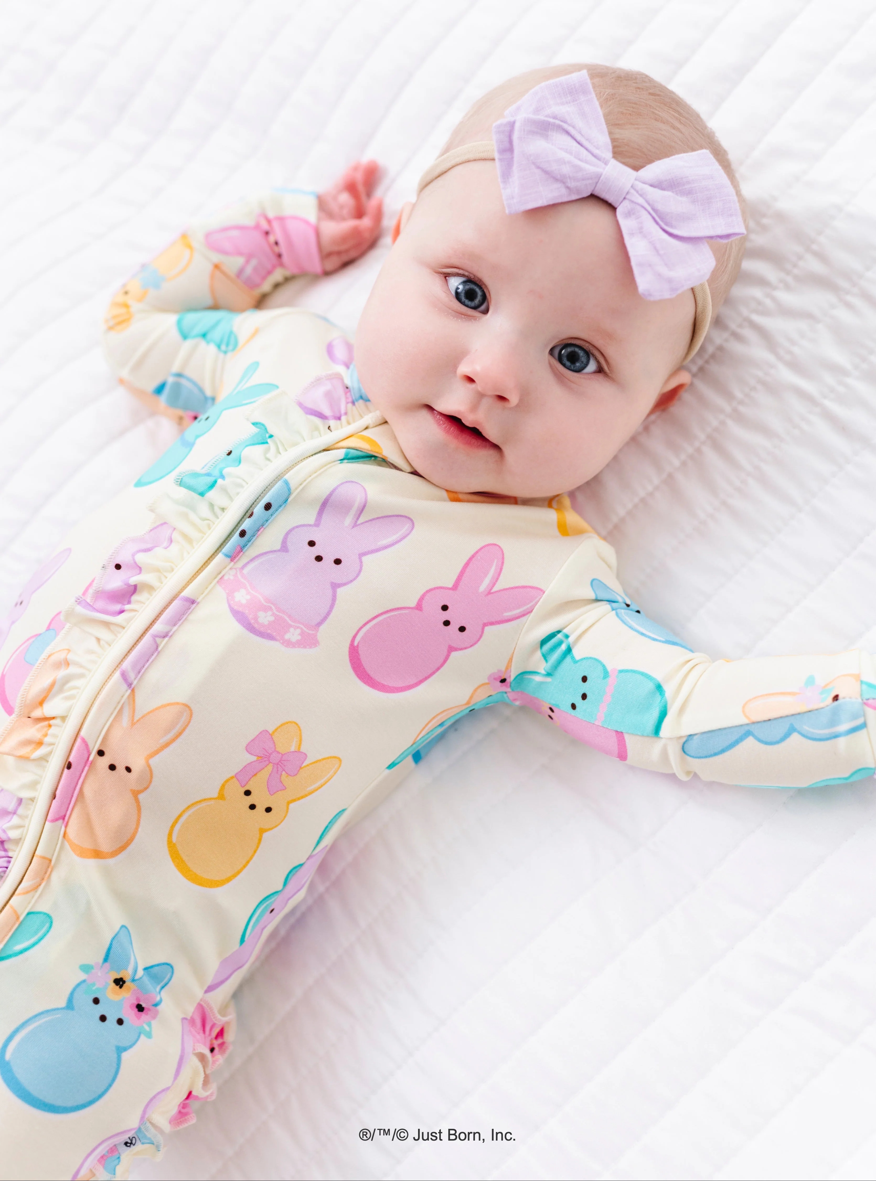 Pastel PEEPS™ Ruffle Convertible Romper | Birdie Bean