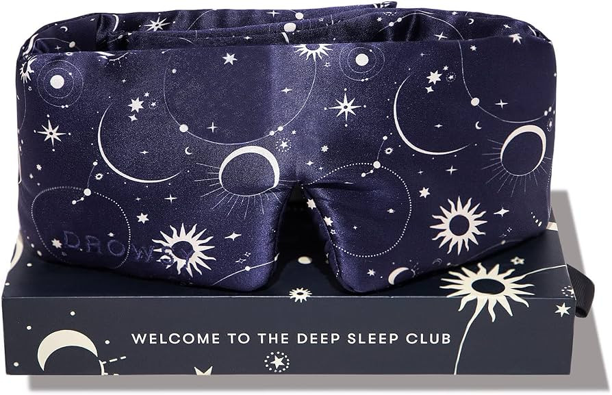 DROWSY Silk Sleep Mask. Face-Hugging, Padded Silk Cocoon for Luxury Sleep in Total Darkness (Cosm... | Amazon (UK)