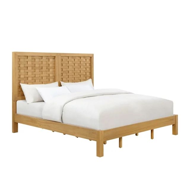 Better Homes & Gardens Bristol King Woven Bed, Natural Oak finish, by Dave & Jenny Marrs | Walmart (US)
