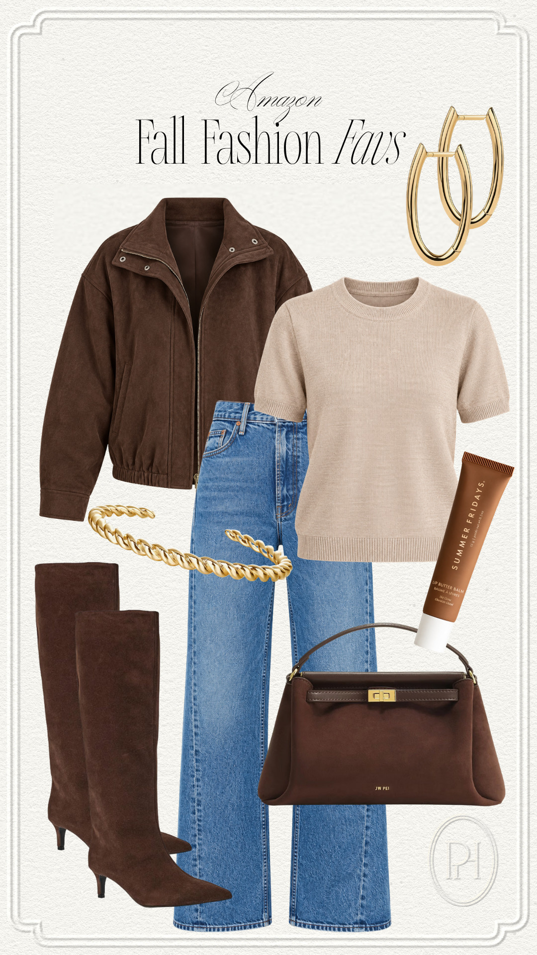 Amazon fall fashion finds I'm loving!

Fall fashion, fall looks, fall style, fall outfit, faux suede handbag, suede jacket, brown bomber jacket, brown boots, knee high boots, suede boots, wide leg jeans, medium wash denim, knit tee, tan sweater, sweater tee, neutral outfit, neutral style, lip balm, lip gloss, gold earrings, gold bracelet, fall jacket, fall footwear, fall boot, fall shoes, fall handbag 

 #LTKgrwm #LTKootd #LTKSeasonal