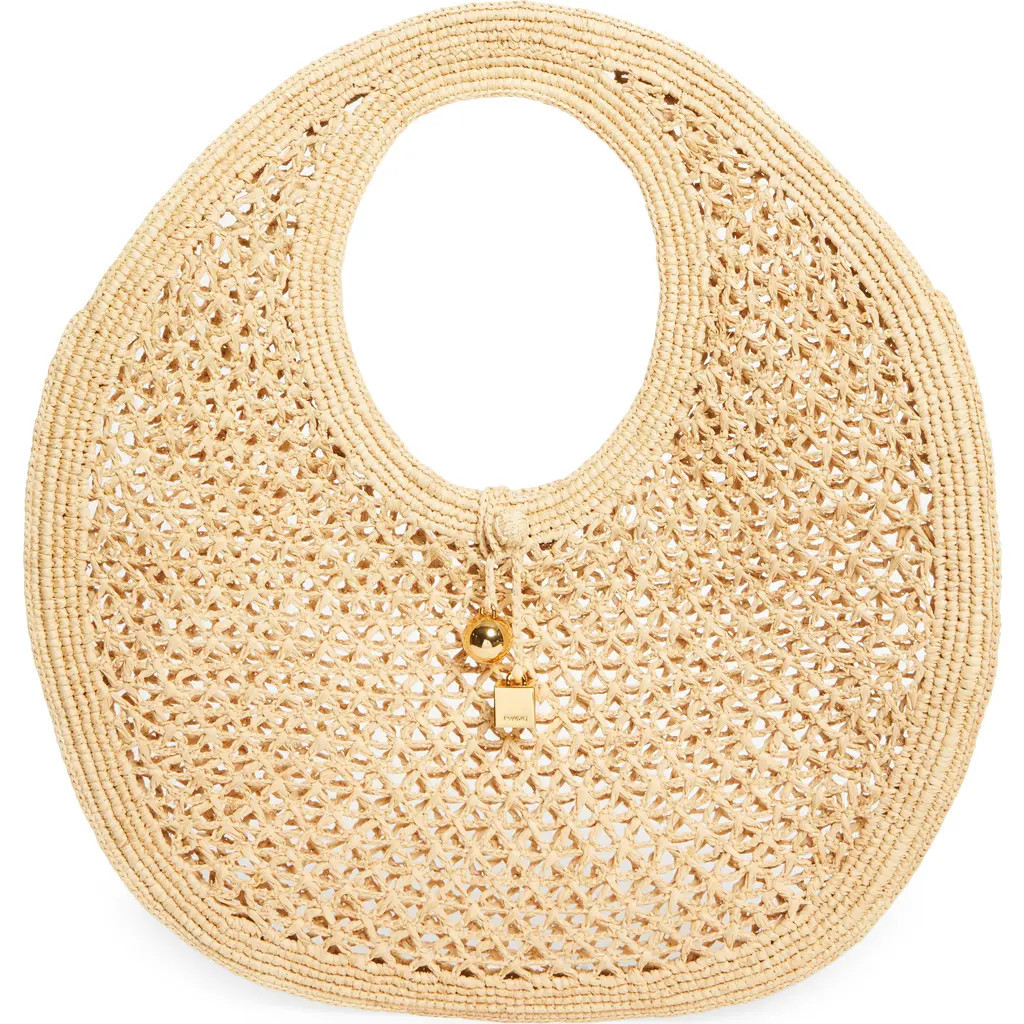 Jacquemus Le Spiaggia Round Bag in Natural 142 at Nordstrom | Nordstrom