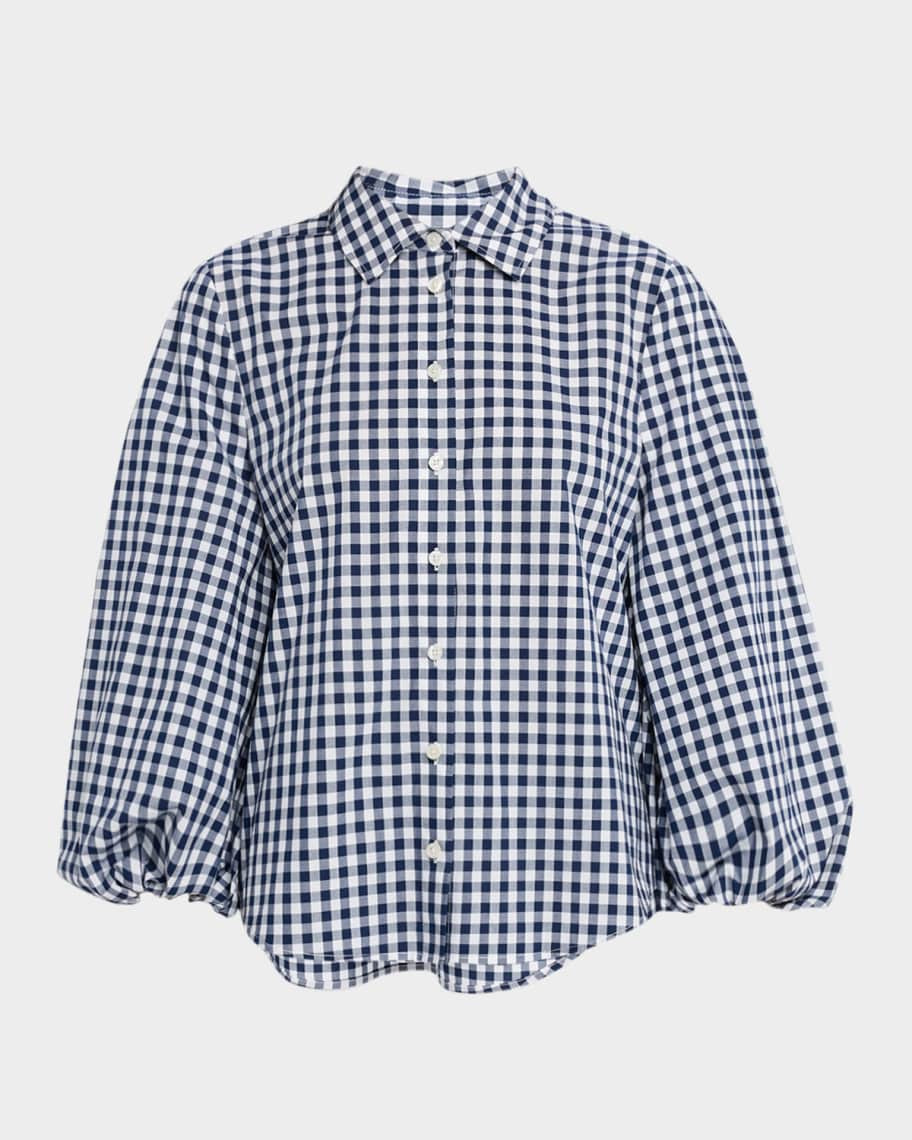 Marina Voluminous Button-Front Shirt | Neiman Marcus