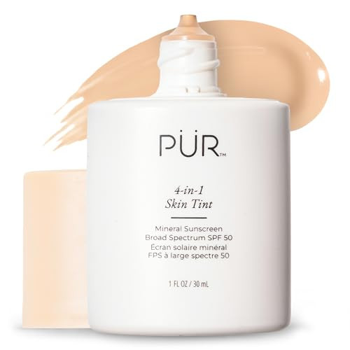 PÜR 4-in-1 Tinted Mineral Sunscreen, SPF 50, Buildable Coverage | Amazon (US)