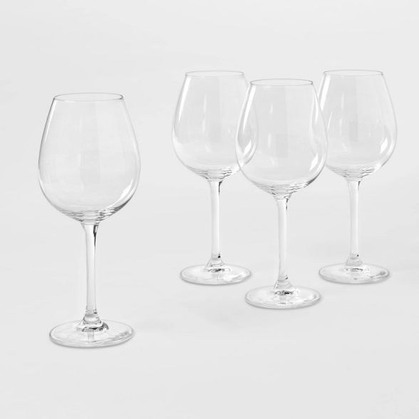 4pk Crystal Wine Glasses - Threshold™ | Target
