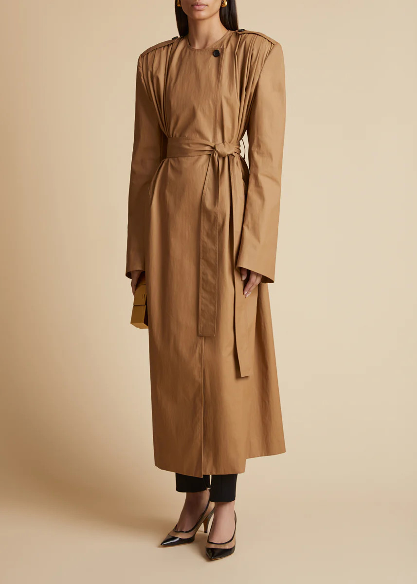 The Minnler Coat in Khaki | Khaite
