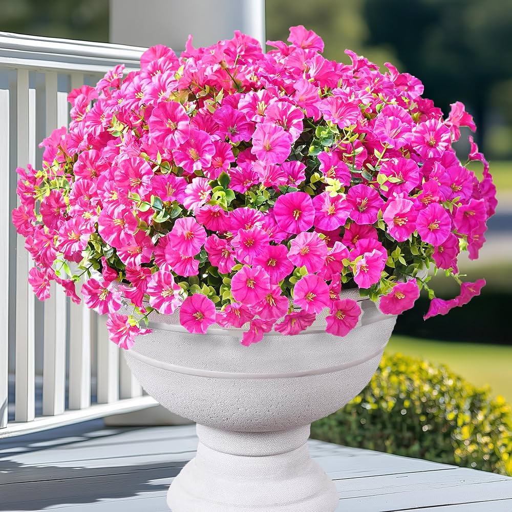 Yastouay Artificial Flowers for Outdoors, 26 Bundles Fake Outdoor Flowers, UV Resistant Artificia... | Amazon (US)