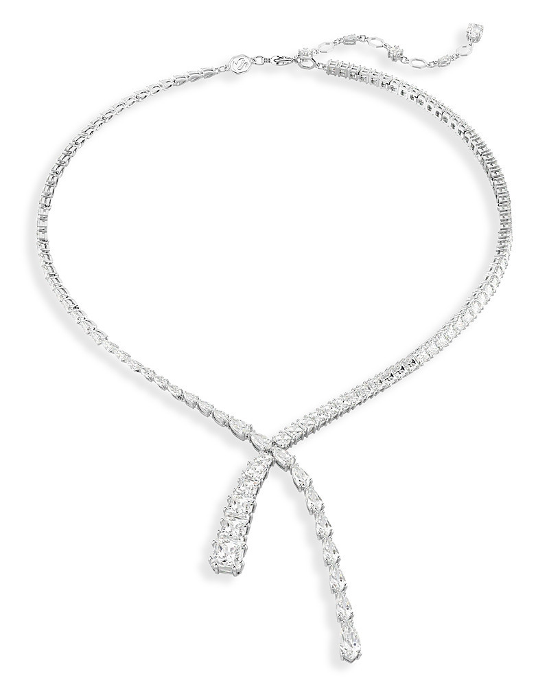 Swarovski Matrix Mixed Cut Crystal Lariat Necklace in Rhodium Plated, 14.87-16.87 | Bloomingdale's (US)