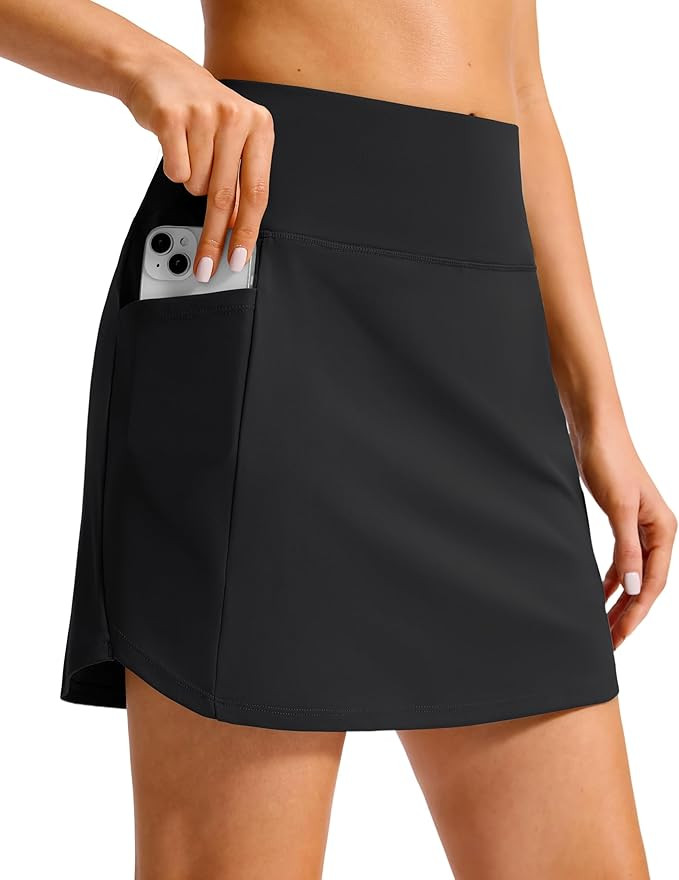16'' Skorts for Woman with 4 Side Pockets High Waisted Stretch Pickleball Athletic Skirts Casual ... | Amazon (US)