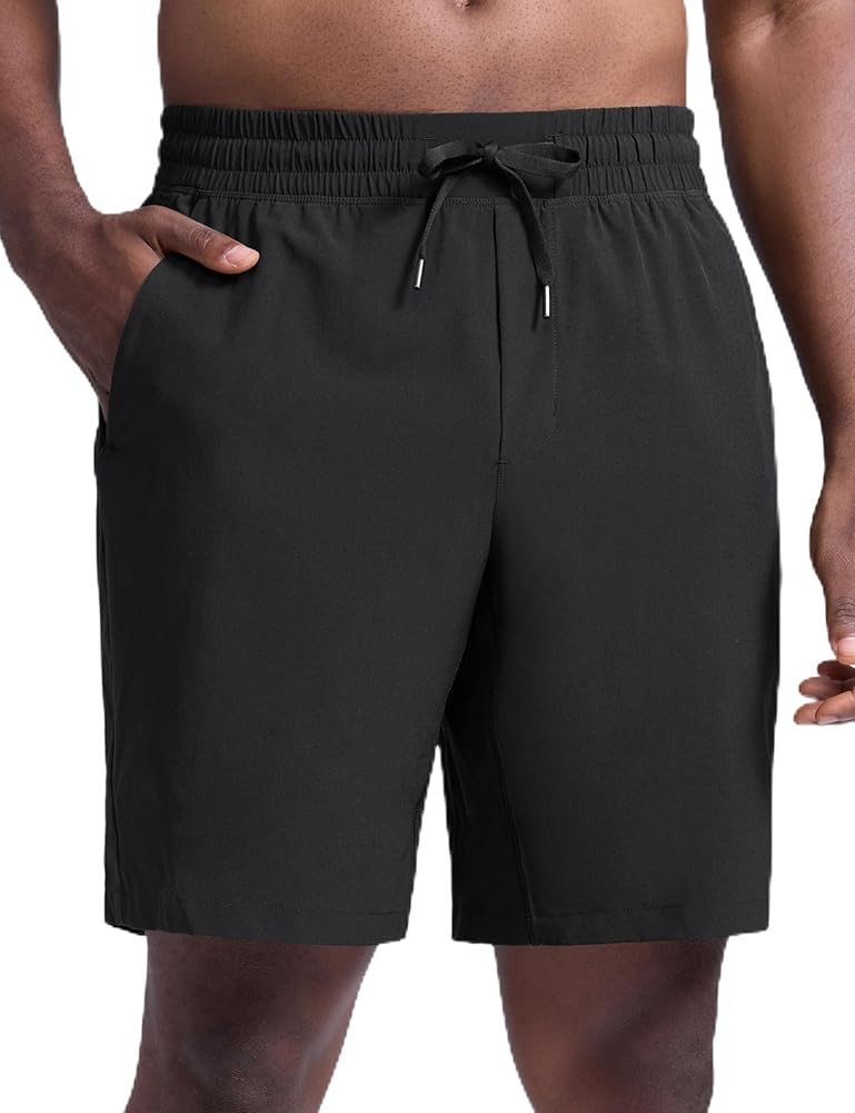 CRZ YOGA Men's Linerless Workout Shorts 9'' - Quick Dry for Running Sports Athletic Gym with Pock... | Amazon (US)
