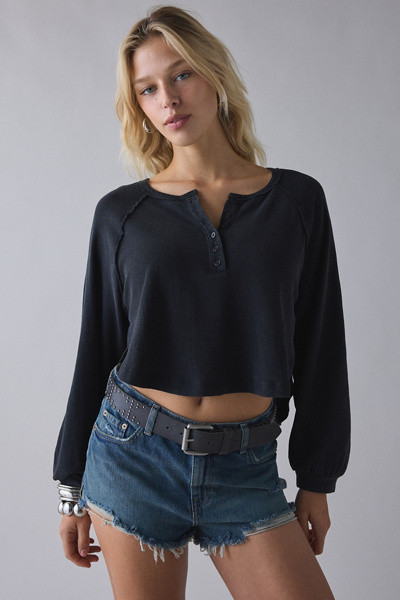 BDG Logan Oversized Long Sleeve Henley Top | Urban Outfitters (US and RoW)