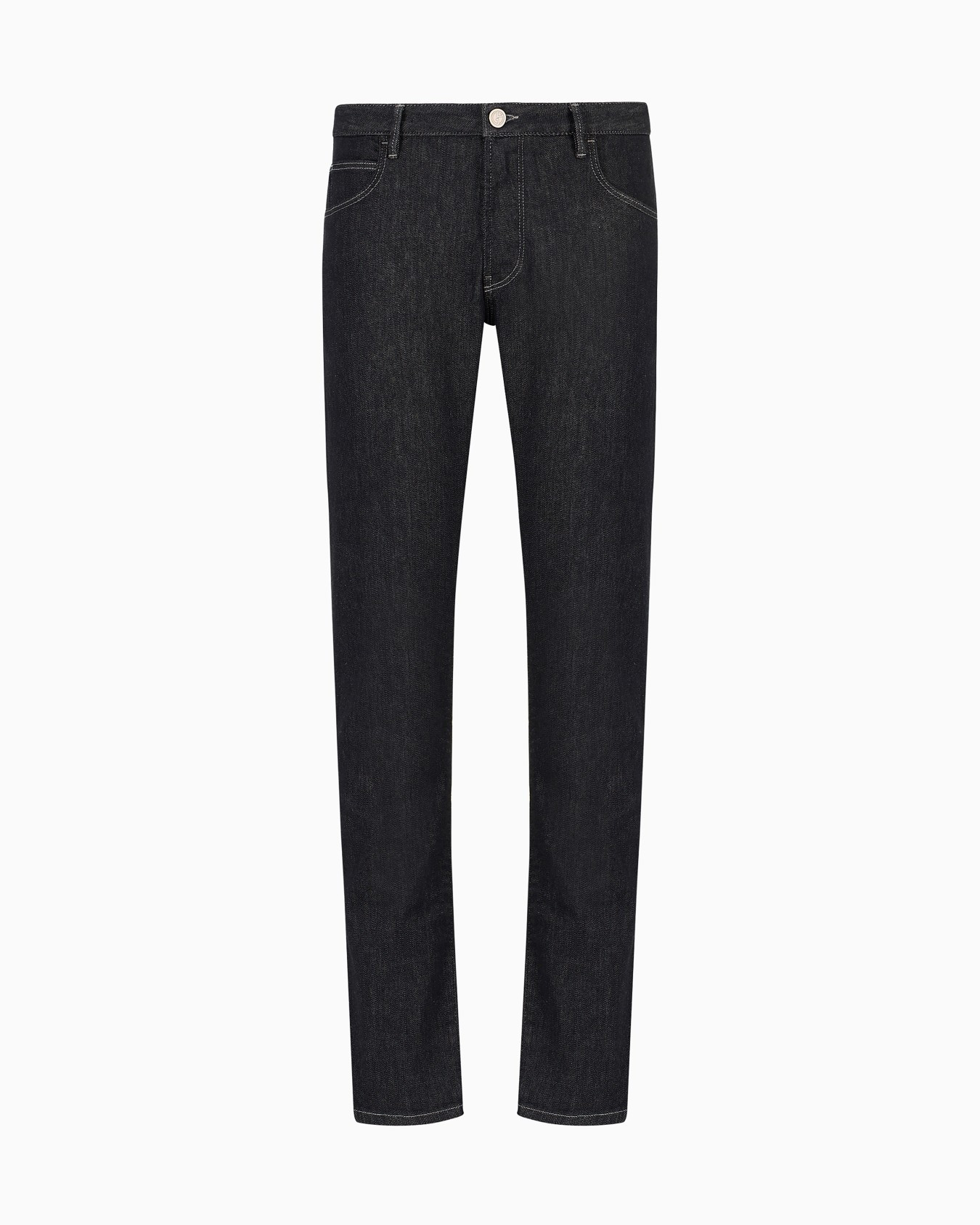 Five-pocket, slim-fit, stretch cotton-denim trousers | Armani US