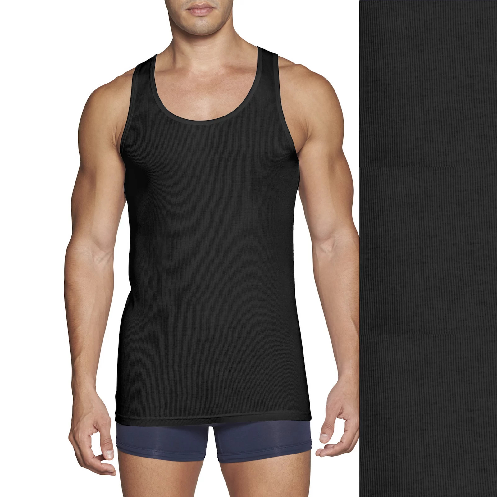 Men's Tommy Hilfiger 3-pack Cotton Classic Tank Top with Moisture Wicking, Size: Large, Black | Kohl's