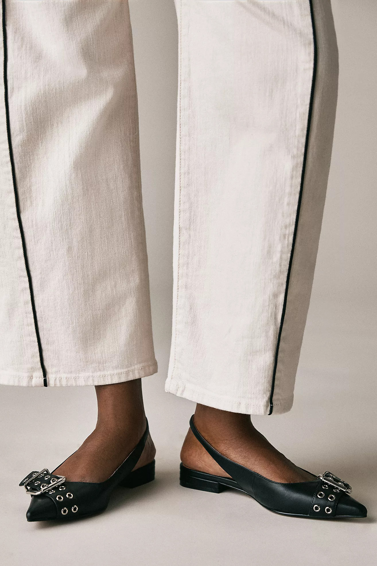 Bibi Lou Moto Slingback Flats | Anthropologie (US)