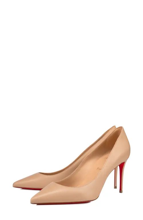 Christian Louboutin Kate Pointed Toe Pump in Nude 1 at Nordstrom, Size 7Us | Nordstrom