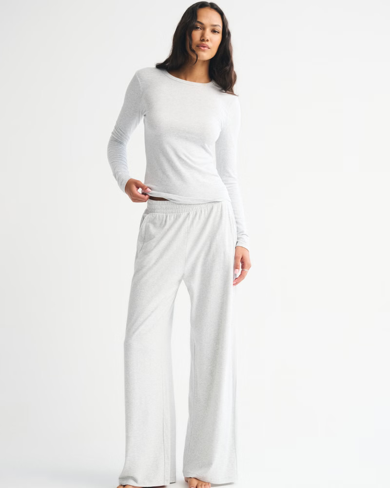 Lounge Brushed Wide Leg Sweatpant | Abercrombie & Fitch (US)