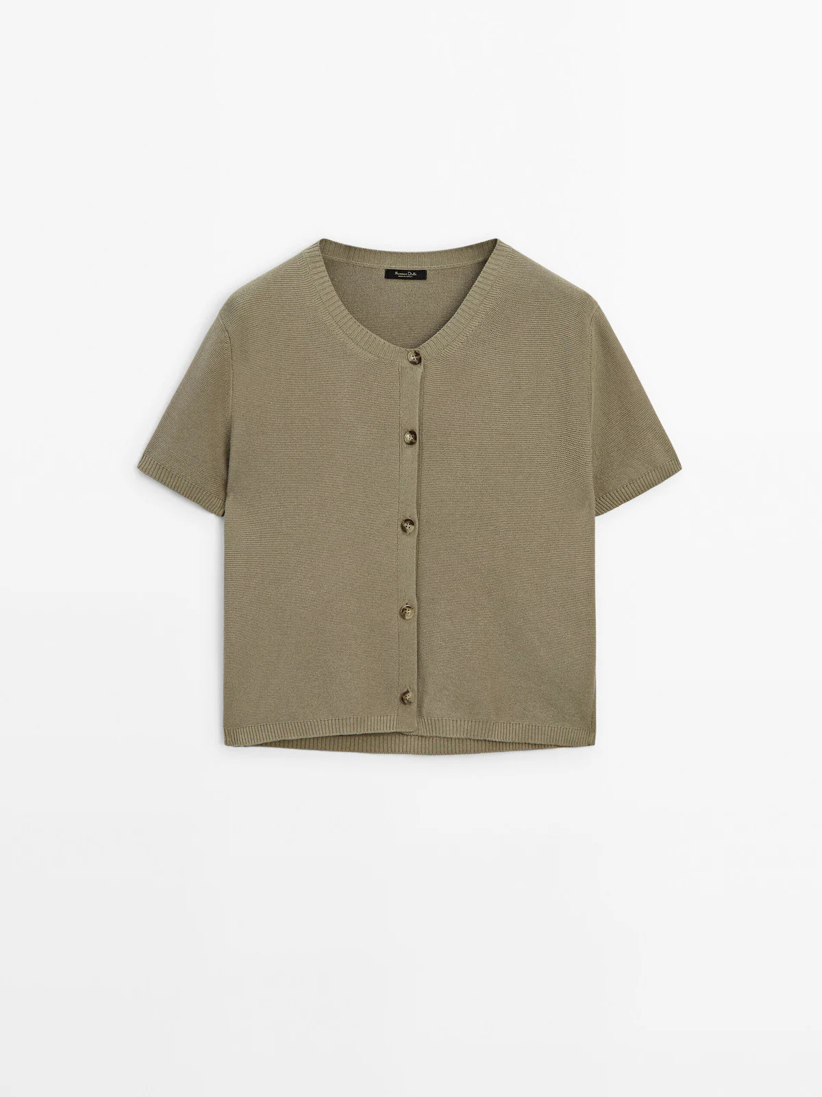 Short sleeve knit cardigan | Massimo Dutti US