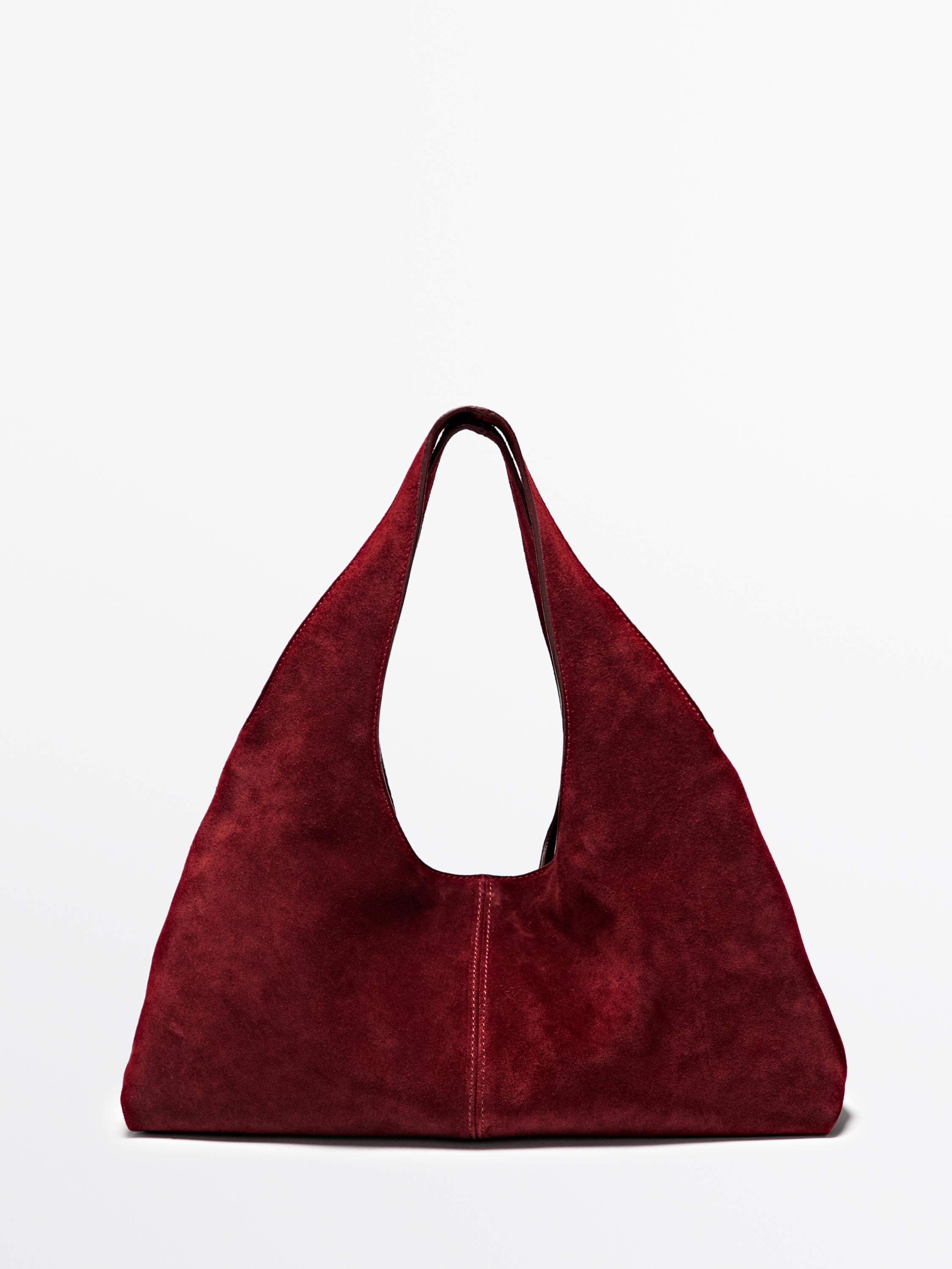 Medium split leather lady bag | Massimo Dutti UK