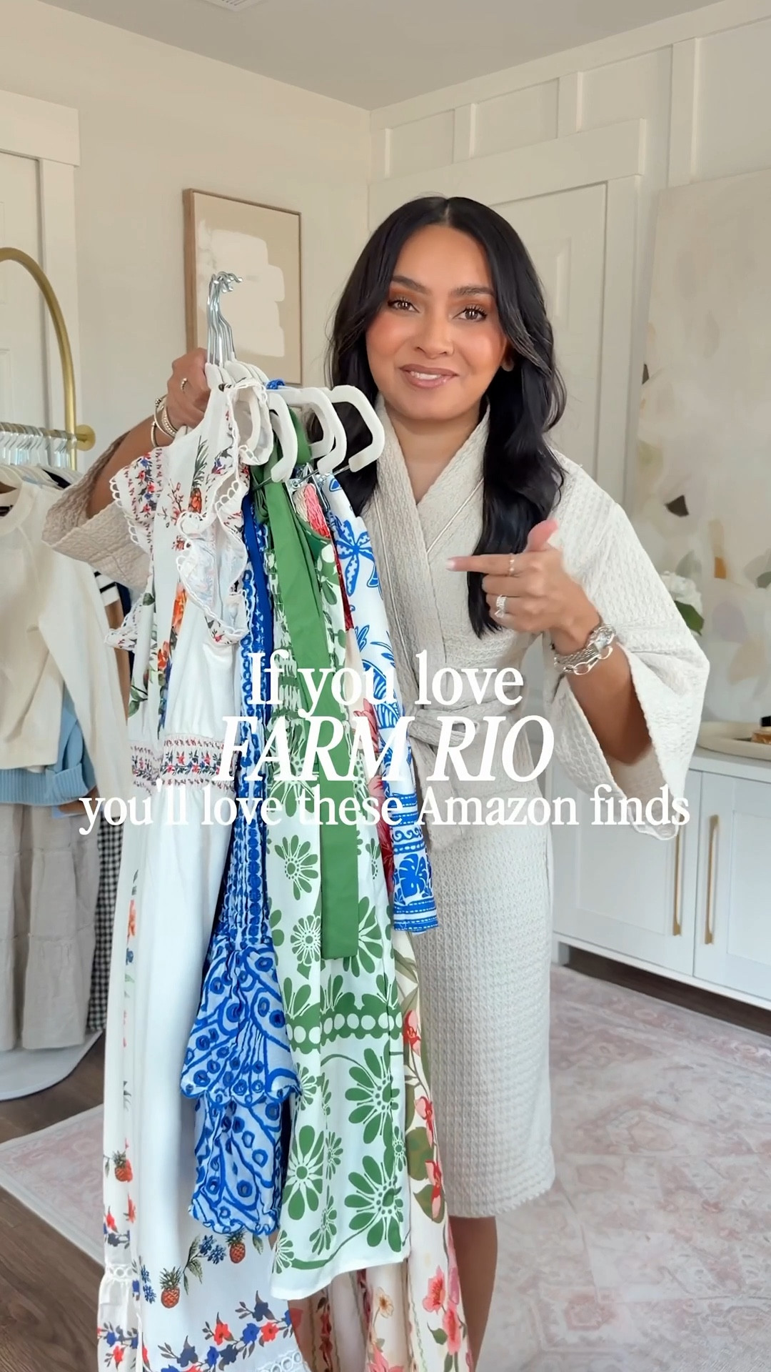 Amazon pieces that look like Farm Rio!
For reference: I’m 5’0, 32b bra size, and 2/26 in bottoms, pear shaped. 
*Everything I share is unaltered! TTS means true to size. Between size 5-6.5 in shoes

Wearing the smallest size available in all Amazon pieces! Size xs/s TTS
Yellow top size xs TTS 
For the blue set - I used the Stitchy to shorten the straps
All sandals size 5 TTS


Vacation outfits
Cruise outfits
Resort wear 

#LTKPetite #LTKootd #LTKTravel