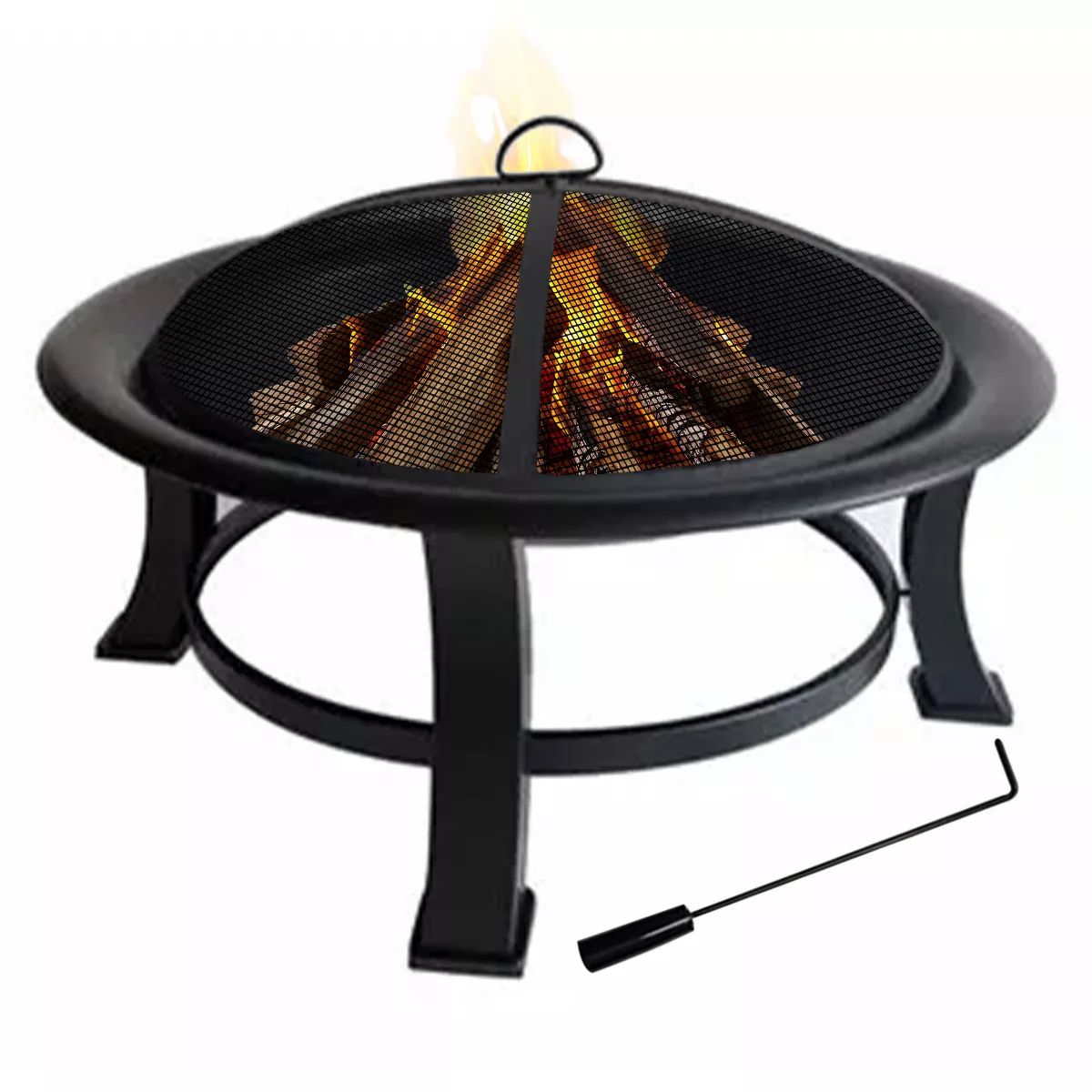 Four Seasons Courtyard Wood Burning Outdoor Fire Pit Backyard Patio Fireplace | Target