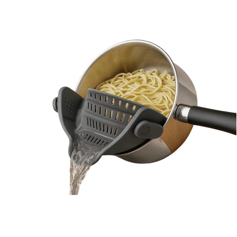 Pitjeck 1pcs Silicone Strainer, Adjustable Clip Food Strainer for Pots Pan Pasta, Heat Resistant ... | Walmart (US)