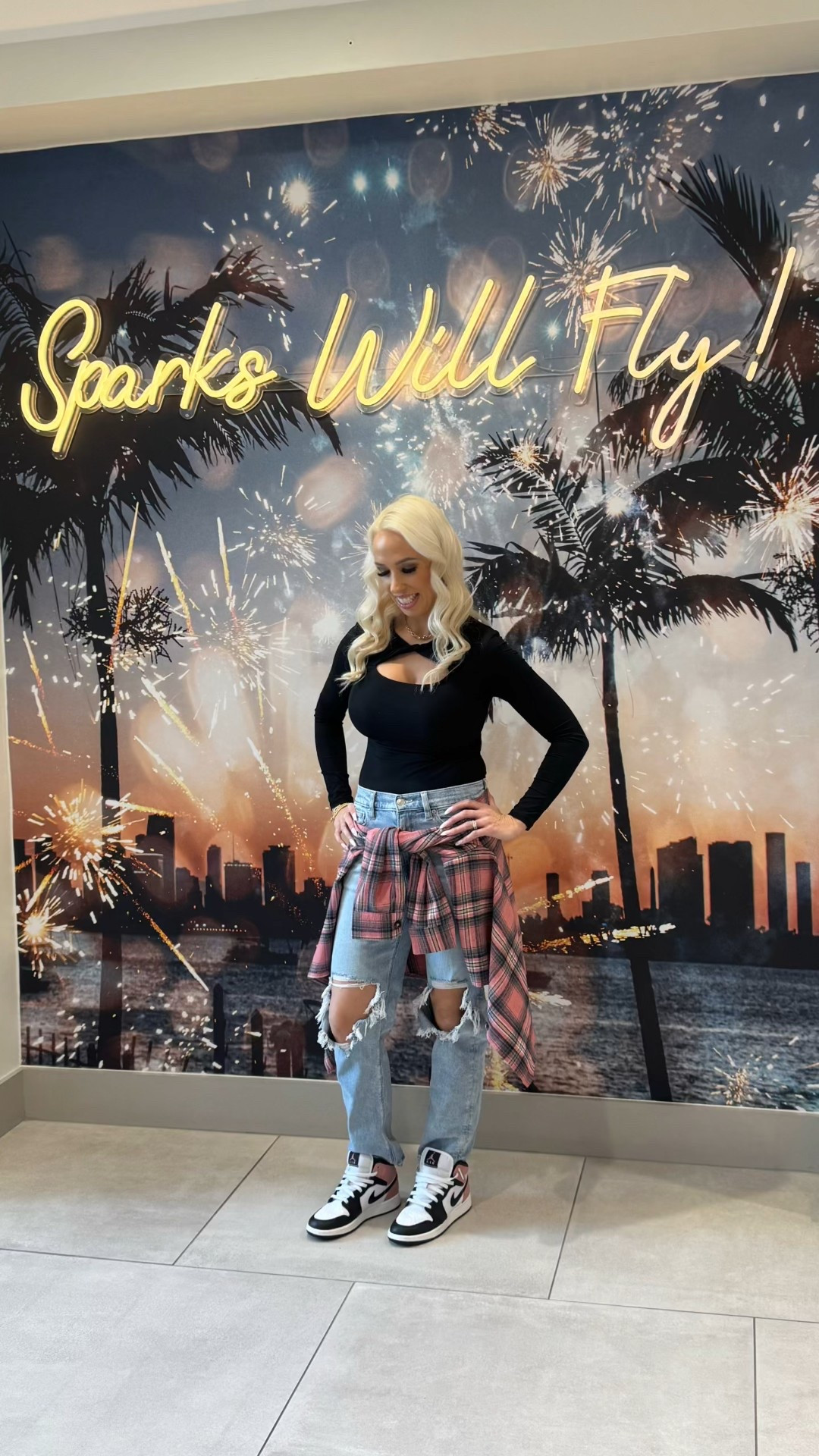 ✨The moment you start believing in yourself, everything changes. Sparks will fly. 🔥✨
Feeling confident in this casual fit and honestly that energy is everything. Black cutout bodysuit, distressed baggy jeans, plaid flannel, and my favorite Air Jordans. 

#LTKmomlife #LTKSeasonal #LTKdayinmylife