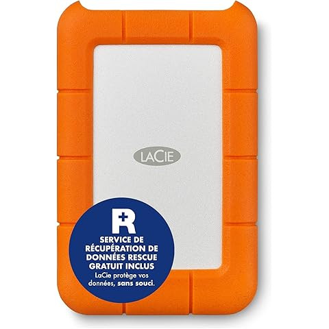 LaCie Rugged Mini 1To, Portable 2.5", Disque Dur Externe pour PC Mac iPad & iPhone, Data Rescue S... | Amazon (FR)